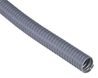 Le PVC a enduit la couleur grise de conduit flexible, type ridé par conduit flexible